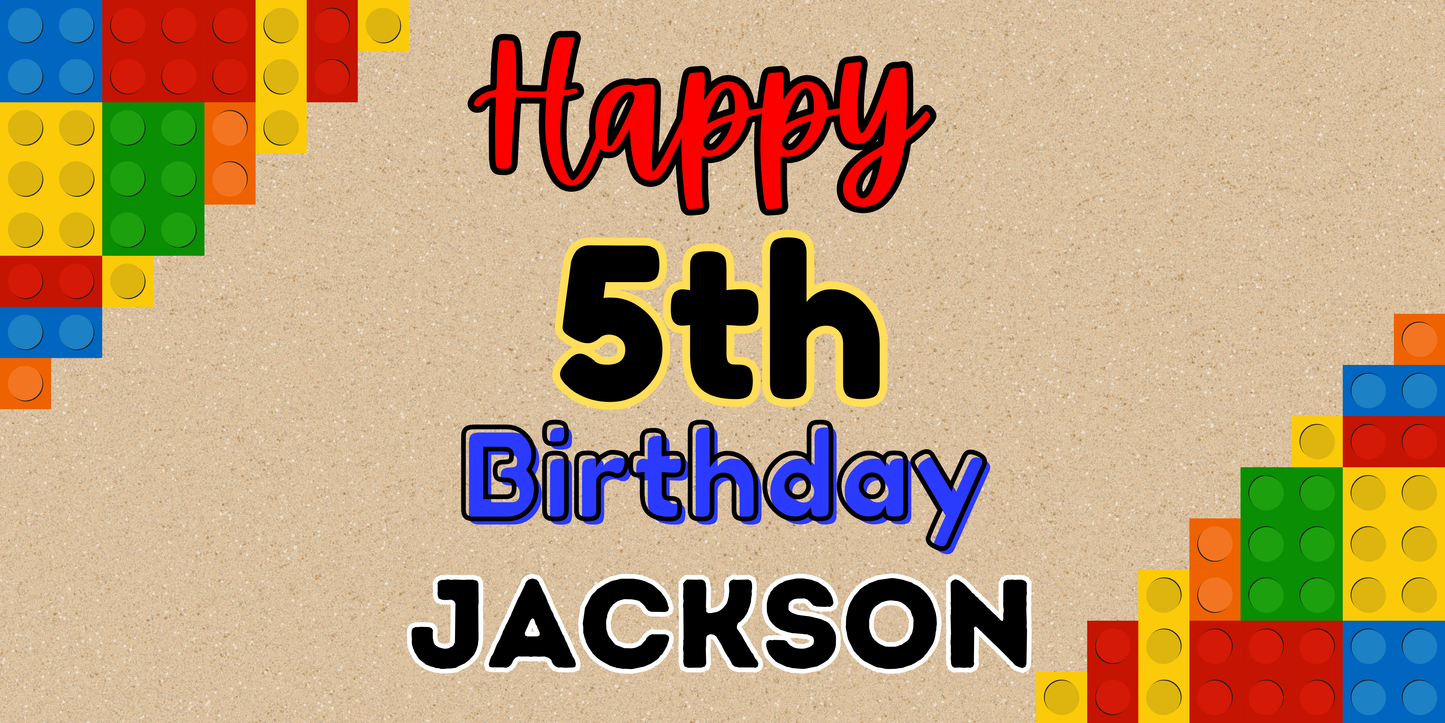 Lego Block Birthday Banner