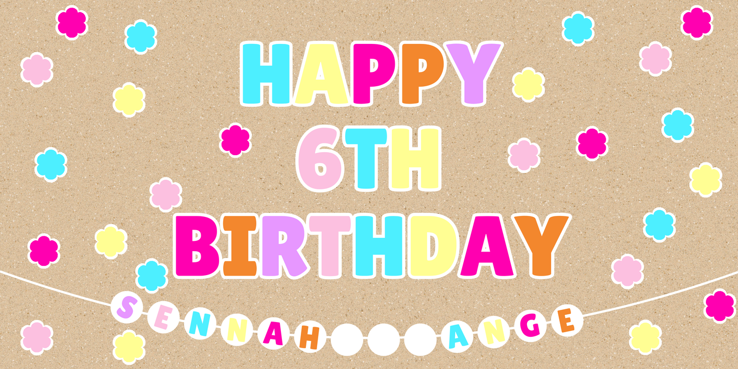 Friendship Bracelet Birthday Banner