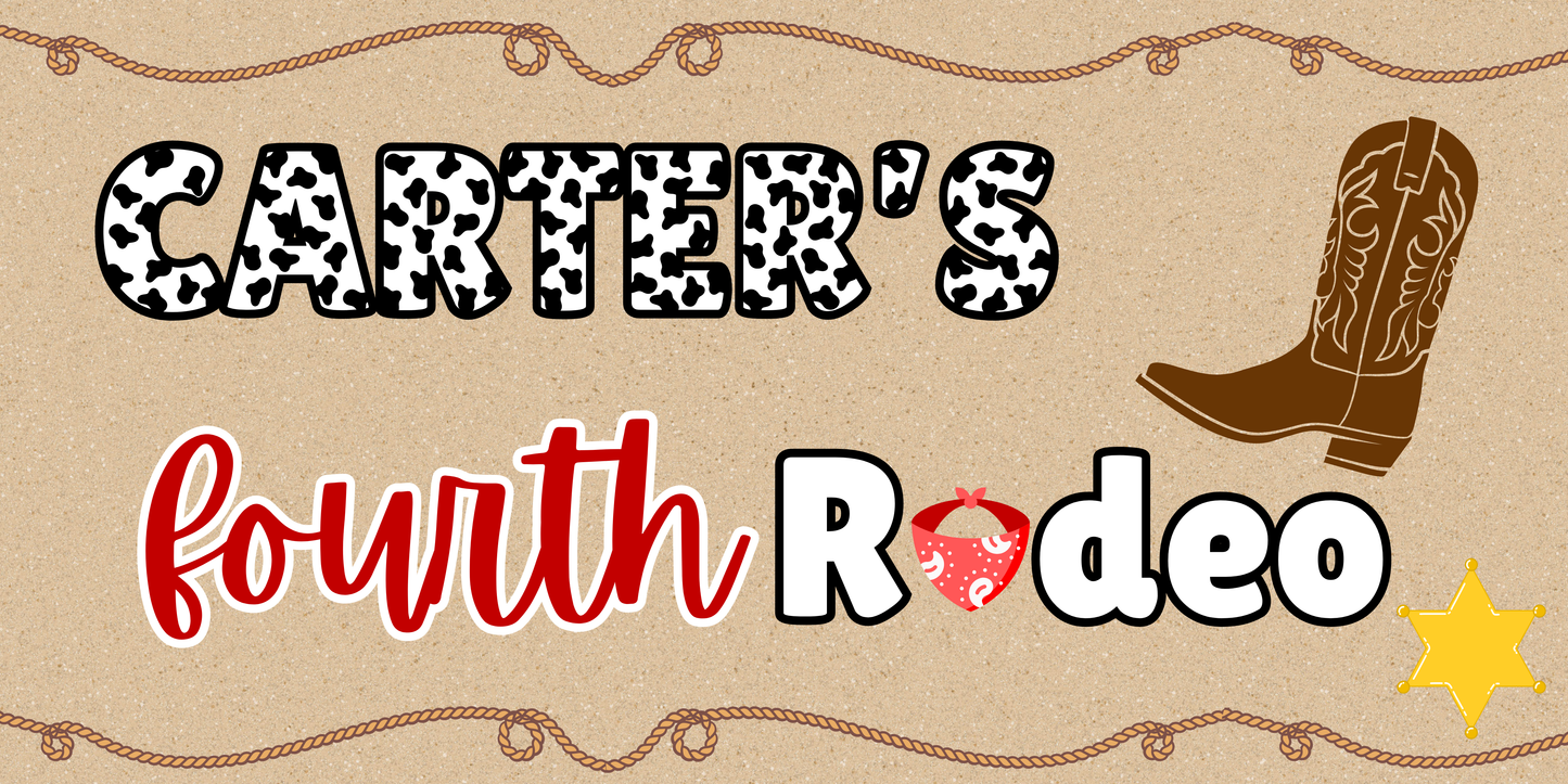 Rodeo Birthday Banner