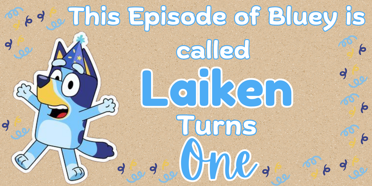 Bluey Birthday Banner
