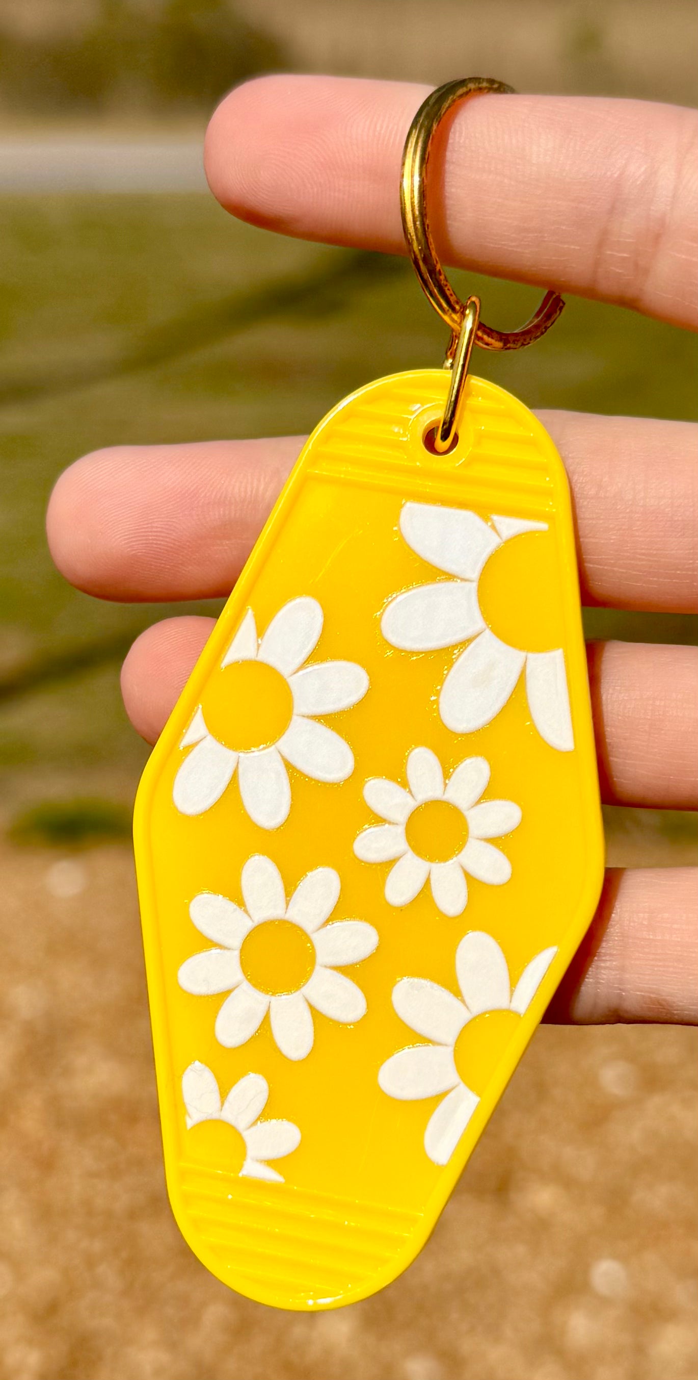 Yellow Daisy Key Chain