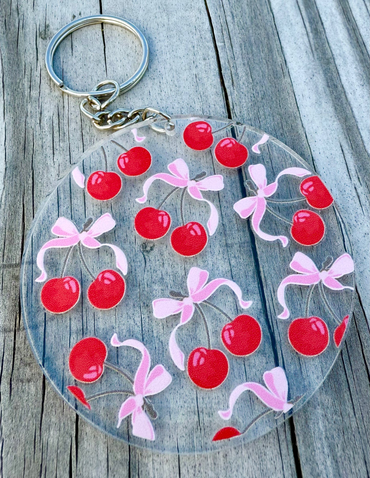 Cherry Bow Key Chain